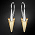 Sudraba auskari "Smaile II (Golden Shadow)" ar Swarovski™ kristāliem